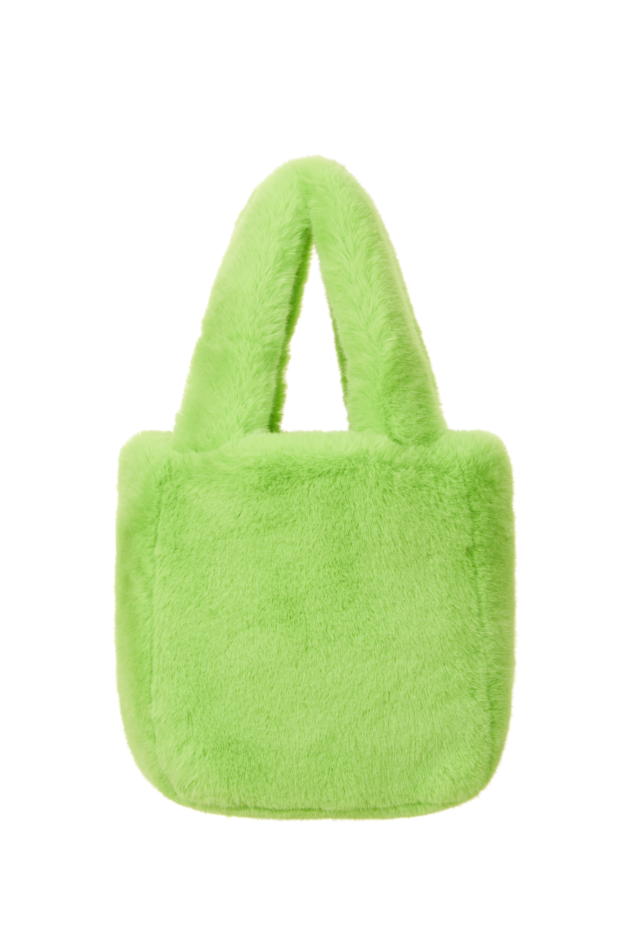 MOLLIOLLI(몰리올리) COYA RABBIT fur tote bag [neon green