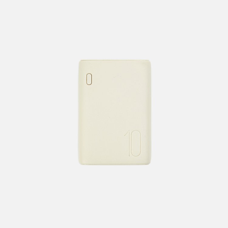 작고 가벼운 고속 충전 보조 배터리(10,000mAh)_베이지