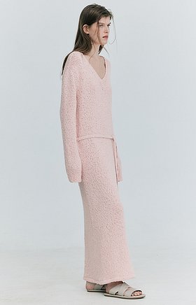 WNDERKAMMER(분더캄머) Minimal Maxi Dress_Light Pink | S.I.VILLAGE (에스아이빌리지)