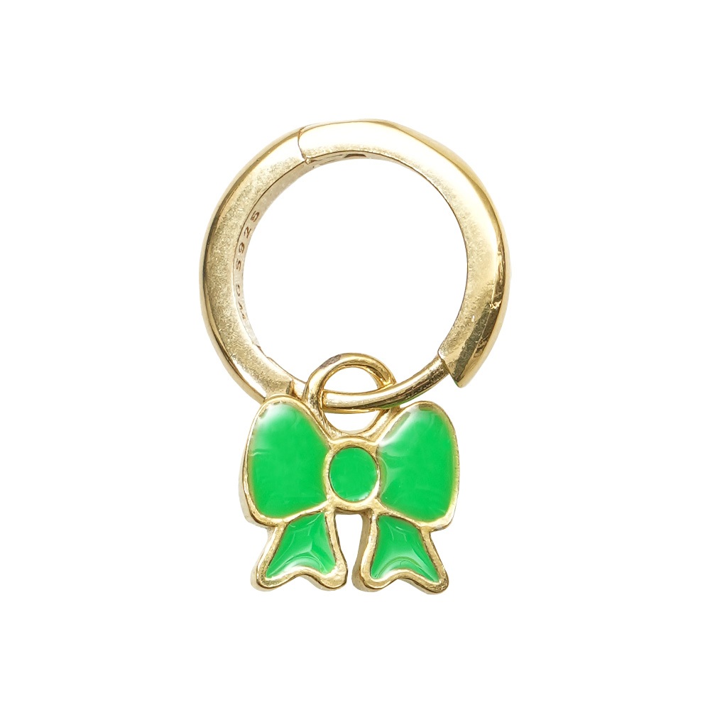 イヤリング Willemmina Garcia MINNIE BOW HOOP EARRING/ SS22015-GREEN WILHELMINA GARCIA(윌헬미나 가르시아) 윌헬미나 가르시아