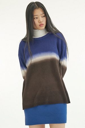 JE NE SAIS QUOI(주느세콰) SPRAY SPLASH PULLOVER_INDIGO | S.I.VILLAGE (에스아이빌리지)