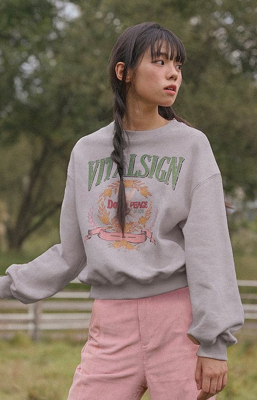 VITALSIGN(바이탈사인) Peace Of Love Sweatshirt (2colors) | S.I.VILLAGE (에스아이빌리지) [VITALSIGN]Peace Of Love Sweatshirt... 