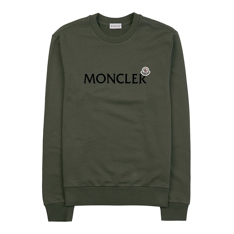 [ 신사 브랜드 편집숍 워드 로브] SEASONOFF SALE: MONCLER 19S/S 몽클레어 골드패치 베이지 스웨트 크루넥/브랜드할인/몽클레어할인/몽클레어맨투맨/몽클레어할인