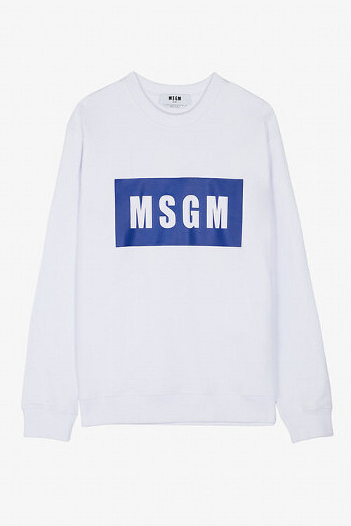 [7% 추가쿠폰 ~6/12] MSGM 남성 박스 로고 스웻 스웨트셔츠 (MGM22MRSW336WHWH) - S.I.VILLAGE [MSGM][7% 추가쿠폰 ~6/12] MSGM 남성... 
