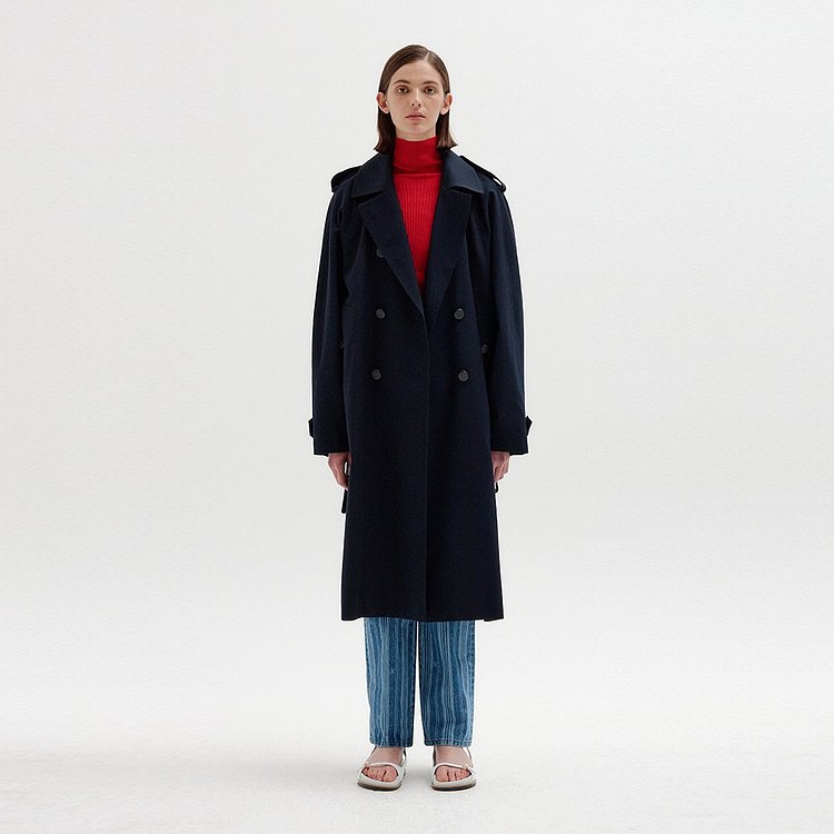 STING Trench Coat - Navy