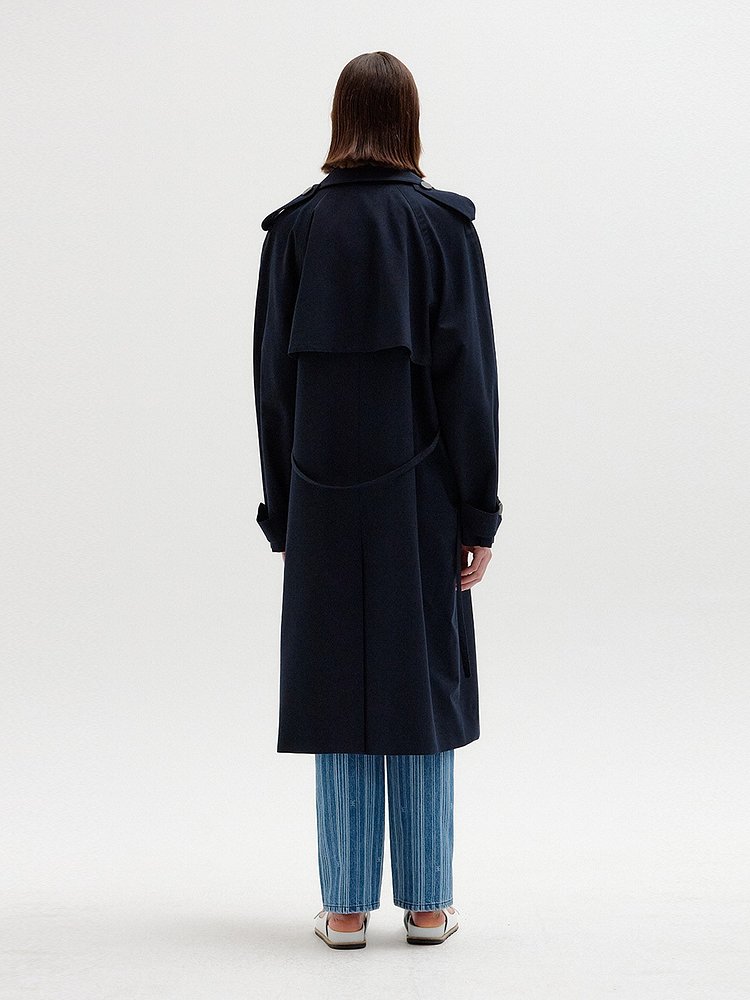 STING Trench Coat - Navy