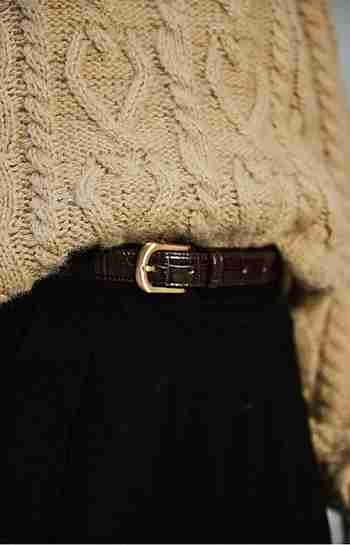 OUI MAIS NON(위메농) [옆집언니 최실장 착용] Sofia classic leather belt | S.I.VILLAGE (에스아이빌리지)