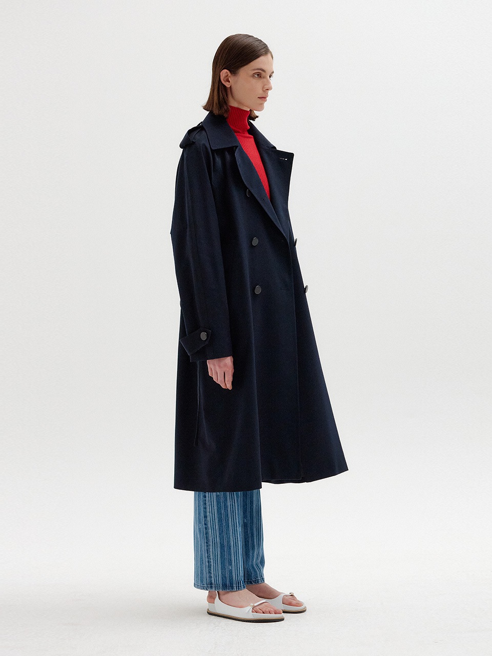 STING Trench Coat - Navy