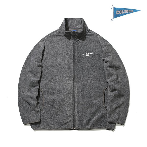 CU OLDSCHOOL LOGO LIGHT FLEECE ZIP-UP JACKET CM그레이