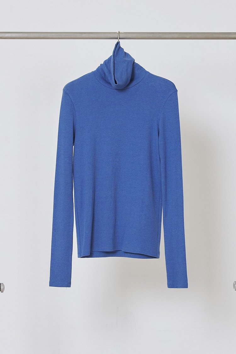 Warm turtle neck top royal blue