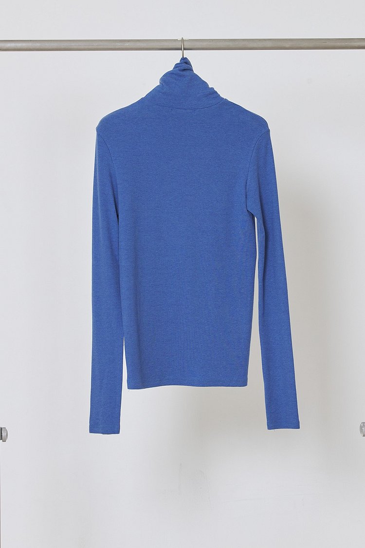 Warm turtle neck top royal blue