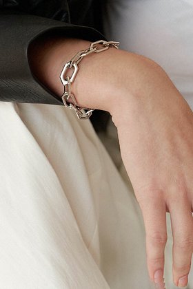 [GRAY Collection] Hexa Chain Bracelet_SILVER