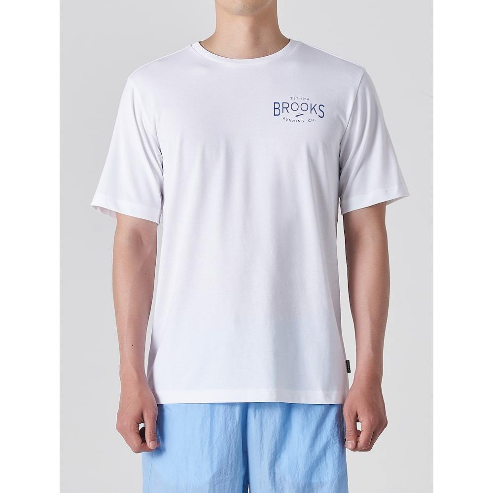 [BROOKS] [BROOKS Pride Tshirts] 남성 글로벌 그래픽 티셔츠 화이트 (BX1442S111) S.I