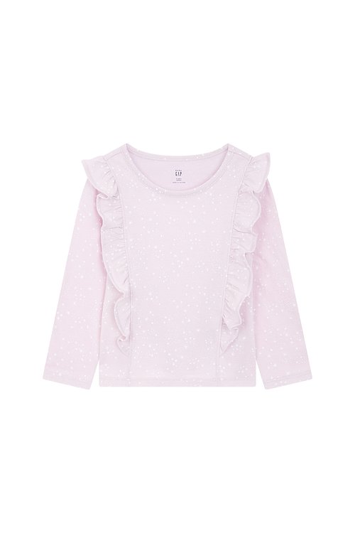 GAP Kids(갭키즈) [토들러 여아 2-5세] 스타 패턴 러플 티셔츠 | S.I.VILLAGE (에스아이빌리지) [GAP Kids][토들러 여아 2-5세] 스타 패턴... 
