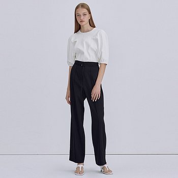 Belted High Waist Trousers_Black