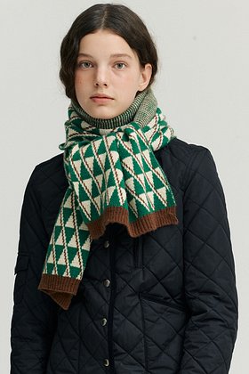 UNTOLD LABEL(언톨드레이블) TRIANGLE MUFFLER_GREEN [U3W0A40142] | S.I.VILLAGE (에스아이빌리지)