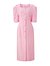 Linen square neck dress - Pink