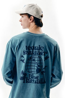 BIGWAVE COLLECTIVE(빅웨이브 콜렉티브) ICONIC SUMMER LONG SLEEVE T-SHIRT (HORIZON BLUE)    | S.I.VILLAGE (에스아이빌리지)