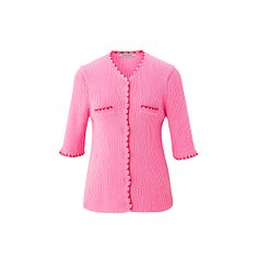 Linen embroidery cardigan - Pink