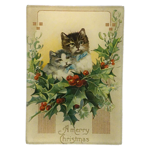 [John Derian]A Merry Christmas (Kittens) MINI TRAY