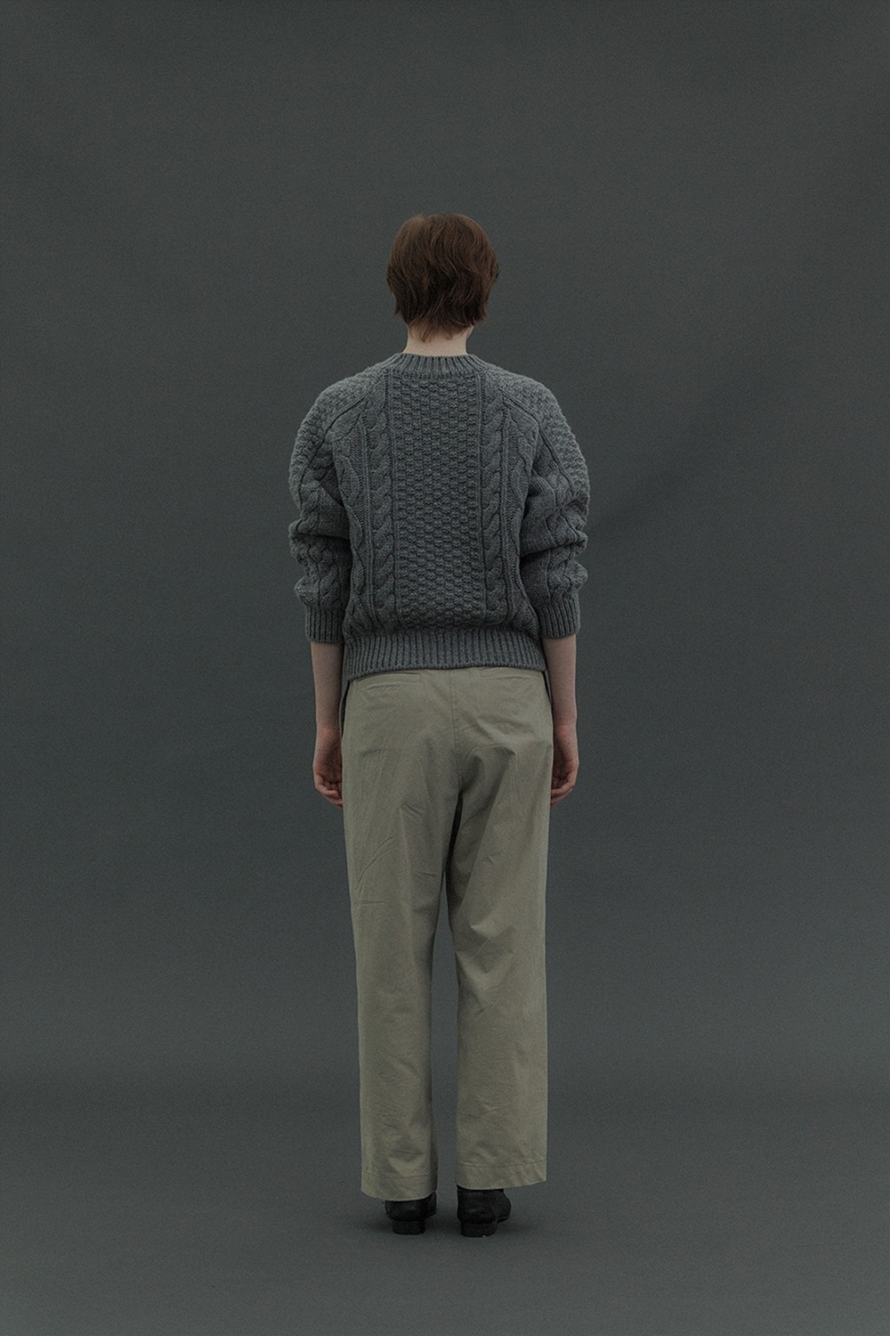 Cable Wool Knit (Gray)