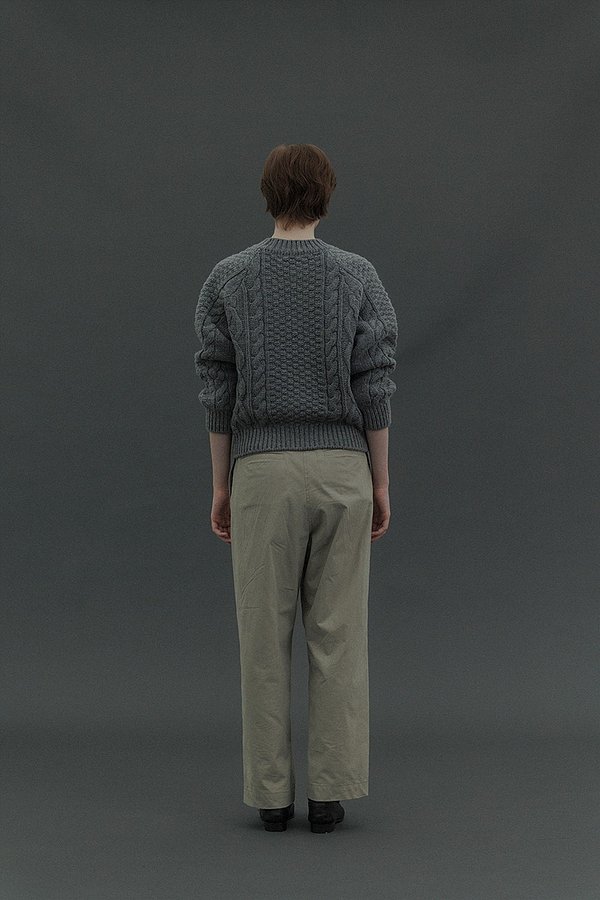 Cable Wool Knit (Gray)