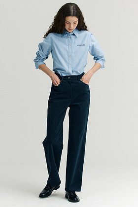 UNTOLD LABEL(언톨드레이블) PREP CORDUROY STRAIGHT PANTS_NAVY [U3F0P31056] | S.I.VILLAGE (에스아이빌리지)