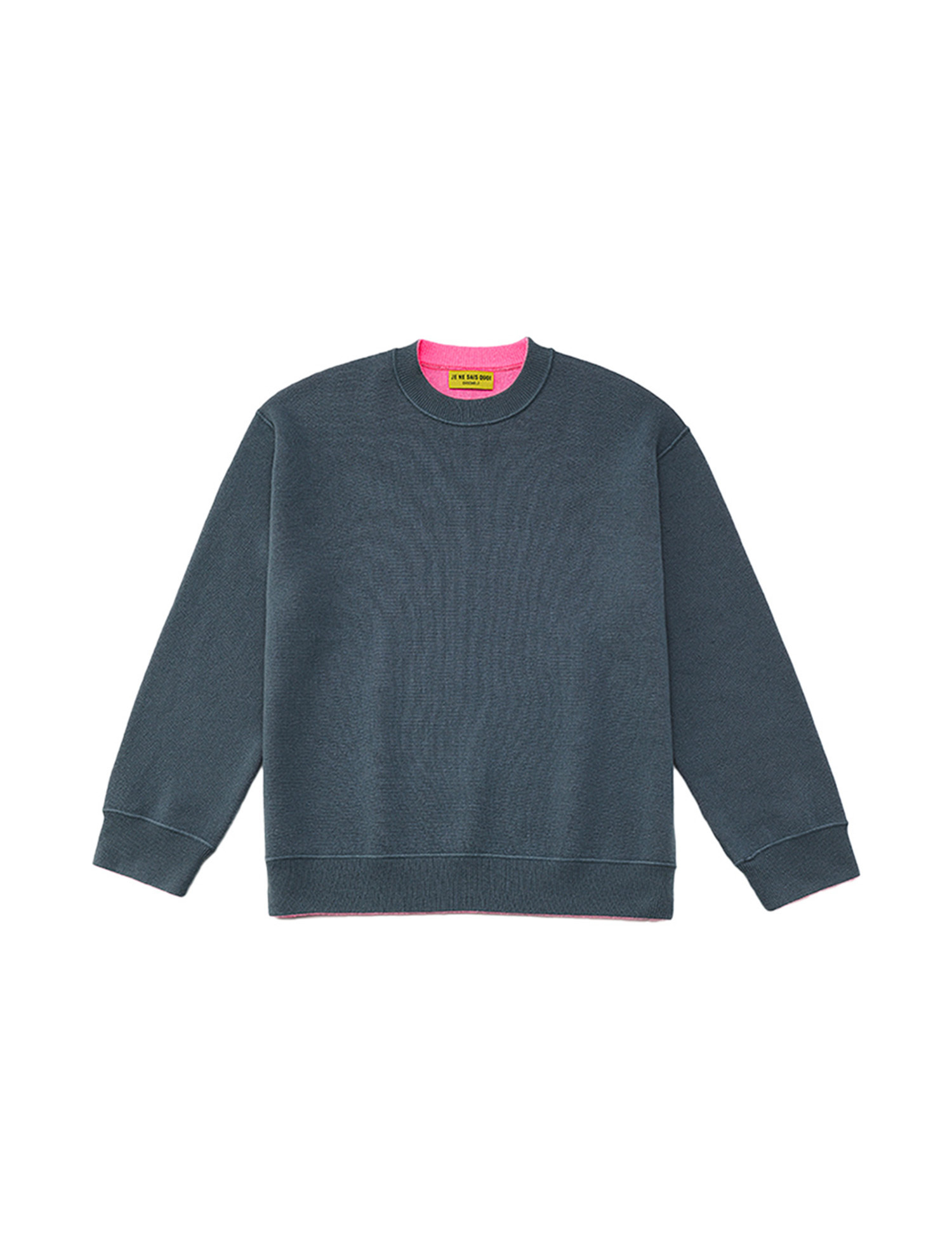 DOUBLE SIDED SWEAT_BLUE GREY&PINK