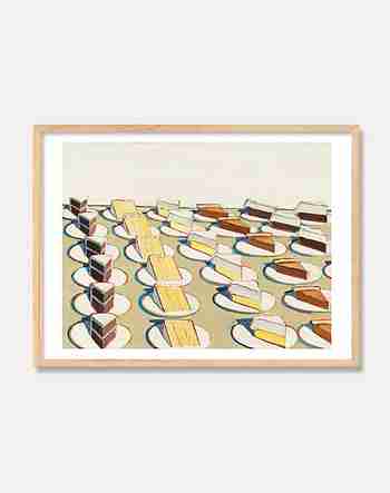 PAGEMAIL(페이지메일) [웨인티보] Wayne Thiebaud — Pie Counter  71 x 56 cm(원목 프레임) | S.I.VILLAGE (에스아이빌리지)