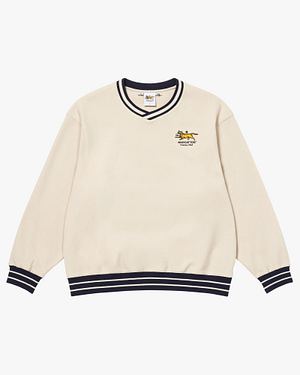 MADCATTOS(매드캐토스) MCC W V-NECK SWEATSHIRT-BEIGE | S.I.VILLAGE (에스아이빌리지)