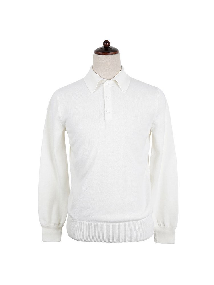 14gg Polo Collar Knit (Ivory)