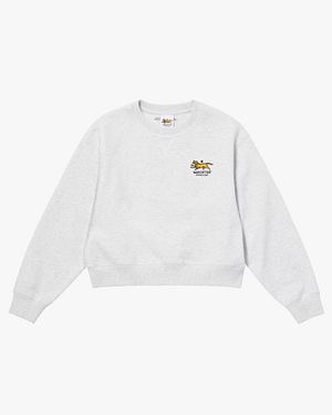 MADCATTOS(매드캐토스) MCC W CROPPED ESSENTIAL SWEATSHIRT-MELANGE GREY | S.I.VILLAGE (에스아이빌리지)