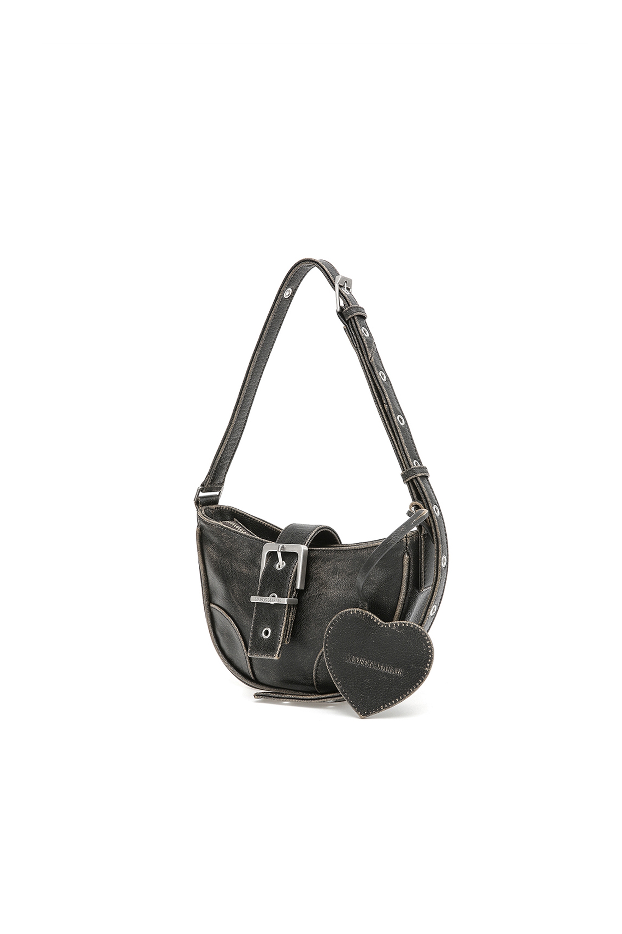 MAISONMARAIS(메종마레) MM Buckle Mini Hobo, Black | S.I.VILLAGE (에스아이빌리지) [MAISONMARAIS]MM Buckle Mini Hobo, Black - 
