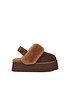 [WOMEN] UGG 로고 밴딩 퍼 카라 플랫폼 샌들 (펀케트)