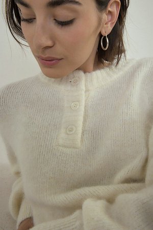 AMERICAN VINTAGE(아메리칸 빈티지) [아메리칸 빈티지] WOMEN'S JUMPER EAST PEARL MELANGE | S.I.VILLAGE (에스아이빌리지)