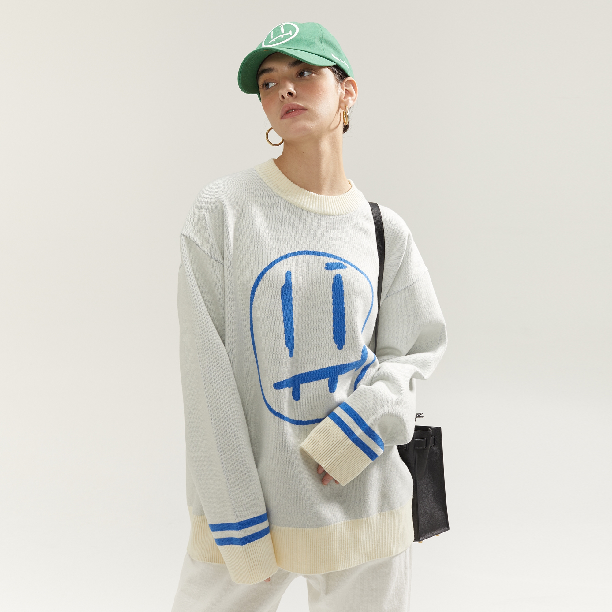 ITER(종료)(잇터(종료)) BIG FACE JACQUARD ROUND KNIT_IVORY | S.I.VILLAGE (에스아이빌리지) [ITER(종료)]BIG FACE JACQUARD ROUND... 