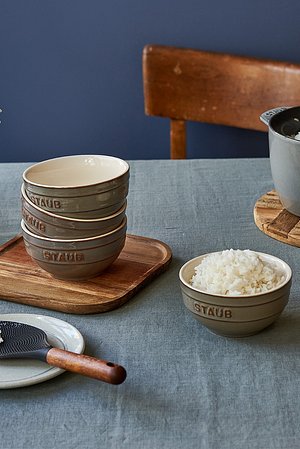 STAUB(스타우브) [스타우브] 세라믹 보울 4P 세트 14cm 그레이 ST40508-148 | S.I.VILLAGE (에스아이빌리지)