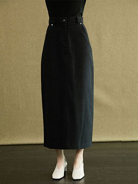OUI MAIS NON(위메농) Low cotton long-skirt | S.I.VILLAGE (에스아이빌리지)