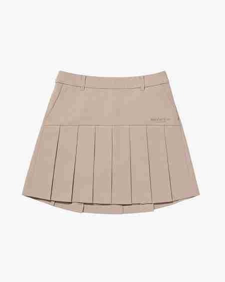 MADCATTOS(매드캐토스) MCC W TEXT LOGO EMBROIDERY SKIRT -SAND | S.I.VILLAGE (에스아이빌리지)