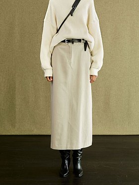 OUI MAIS NON(위메농) Low cotton long-skirt | S.I.VILLAGE (에스아이빌리지)
