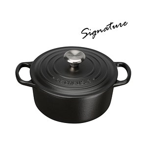 LE CREUSET(르크루제) [르크루제] 시그니처 원형 20cm-매트블랙 | S.I.VILLAGE (에스아이빌리지)