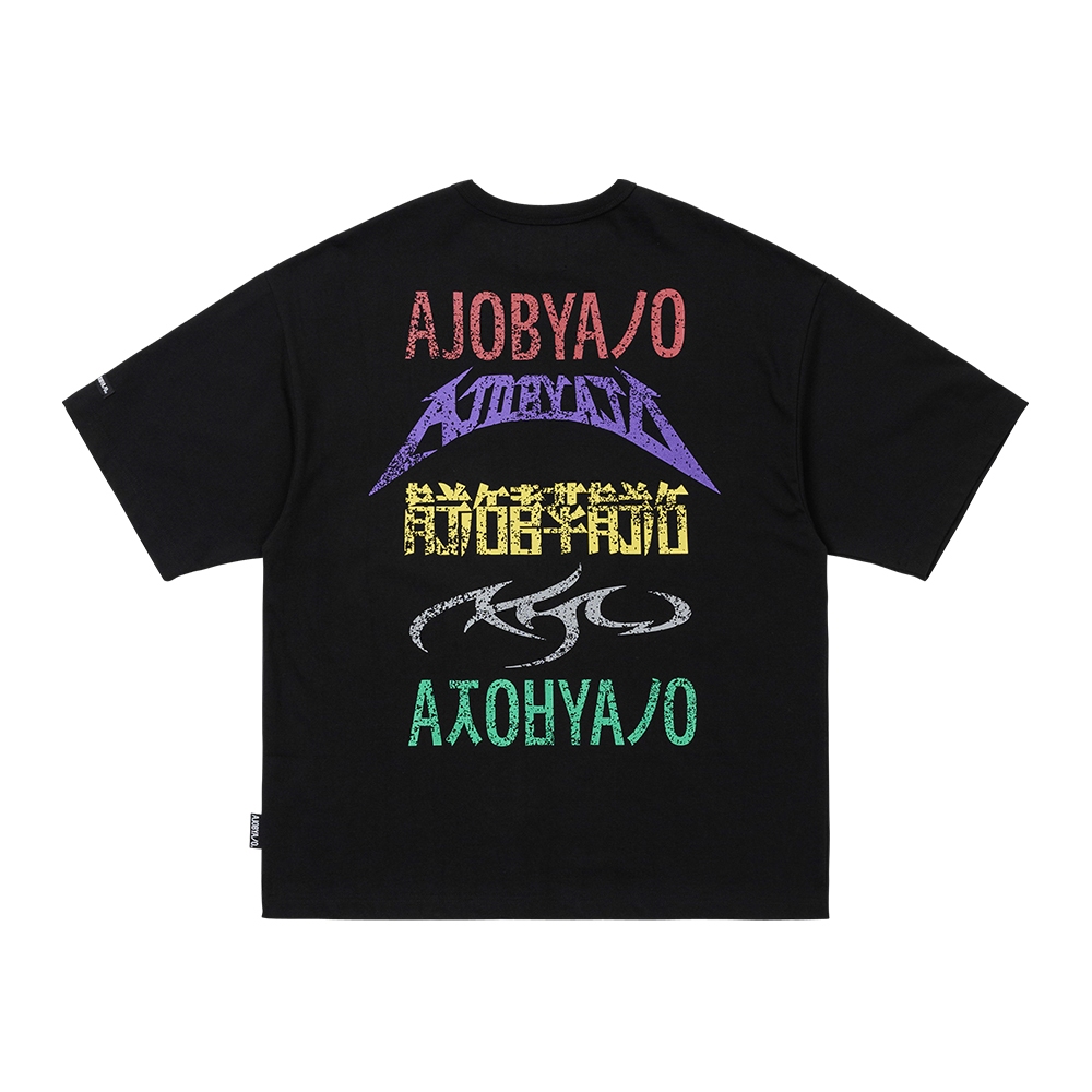AJOBYAJO(아조바이아조) Five Color AJO Logos T-Shirt [BLACK] | S.I.