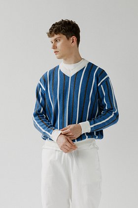 OUT OF TRUNK(아웃오브트렁크) Vertical Stripe Knit (Man) | S.I.VILLAGE (에스아이빌리지)