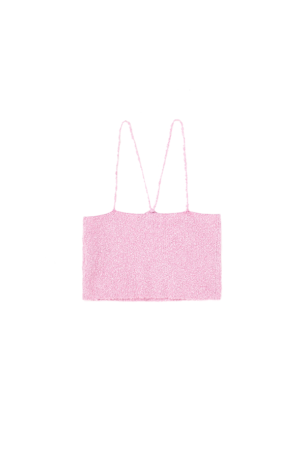 CROSS CHAIN TANK TOP_PINK