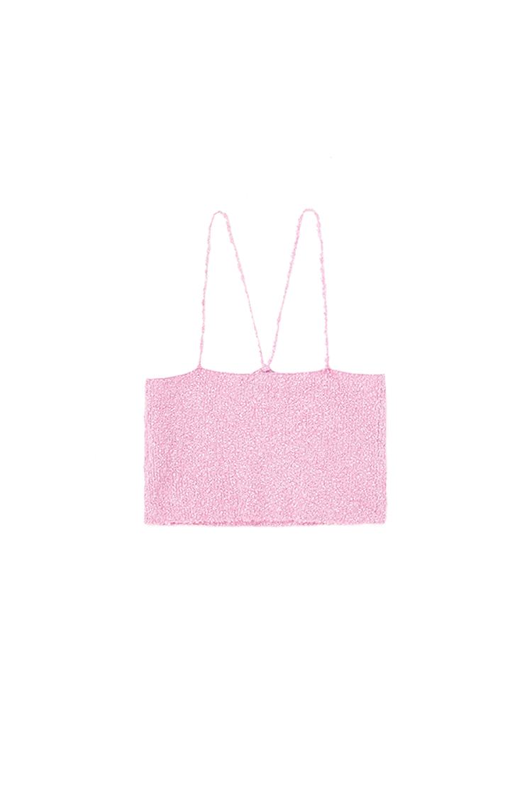 CROSS CHAIN TANK TOP_PINK