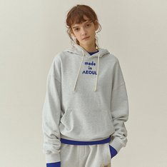OVERSIZED MADE IN SEOUL HOODIE ASH GRAY