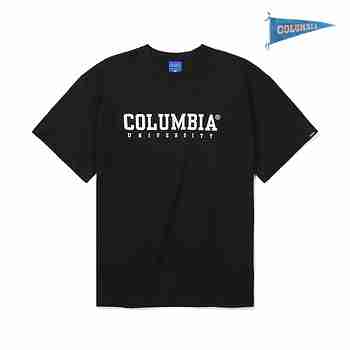 COLUMBIA UNIVERSITY(컬럼비아 유니버시티) CU YEAR LOGO T-SHIRTS 블랙 | S.I.VILLAGE (에스아이빌리지)