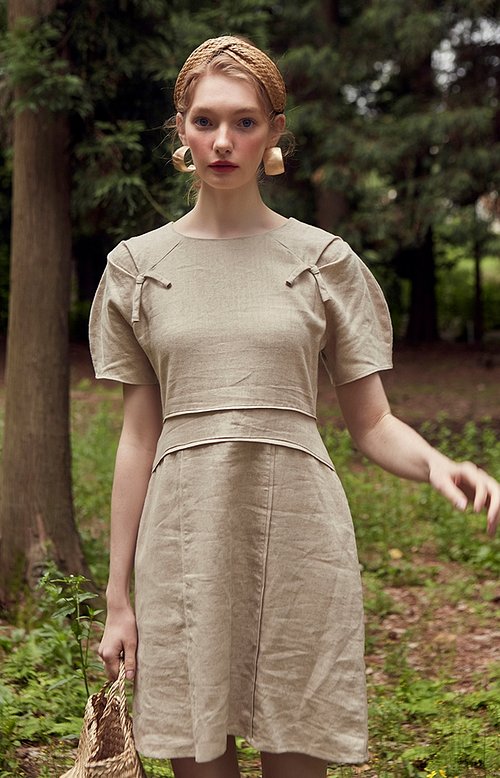 VITALSIGN(바이탈사인) Ribbon Linen Dress | S.I.VILLAGE (에스아이빌리지)
