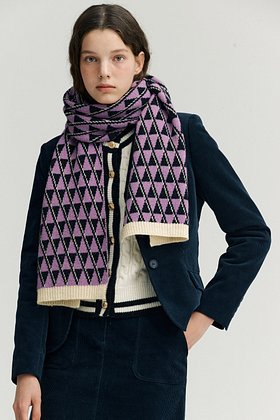 UNTOLD LABEL(언톨드레이블) TRIANGLE MUFFLER_LAVENDER [U3W0A40184] | S.I.VILLAGE (에스아이빌리지)