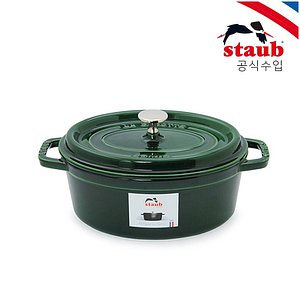 STAUB(스타우브) [스타우브] 타원형 꼬꼬떼 23cm 바질그린 ST102385 | S.I.VILLAGE (에스아이빌리지)